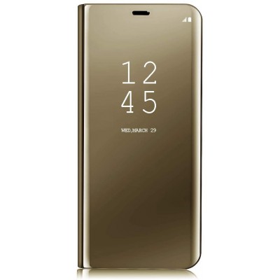 Husa View Mirror Samsung Galaxy A42 5G, Gold